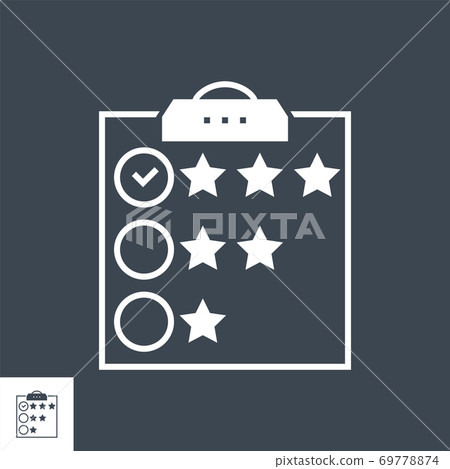 Customer Reviews Vector Glyph Icon 69778874