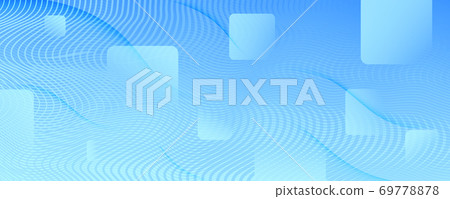 Blue Gradient Background. 3d Flow Shapes Poster.  69778878