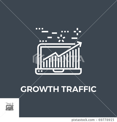Growth Traffic Line Icon 69778915