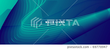 Dark Dynamic Wave. Flow 3d Concept. Vivid - Stock Illustration ...