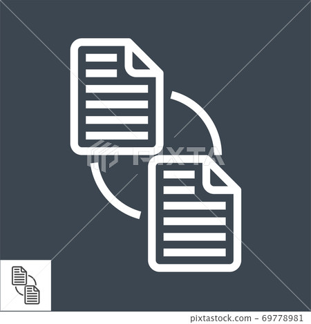 File Exchange Thin Line Vector Icon File Exchange Thin Line Vector Icon 69778981
