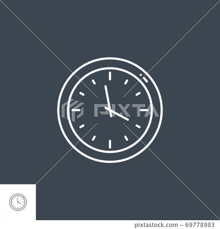Clock Related Vector Line Icon Clock Related Vector Line Icon 69778983