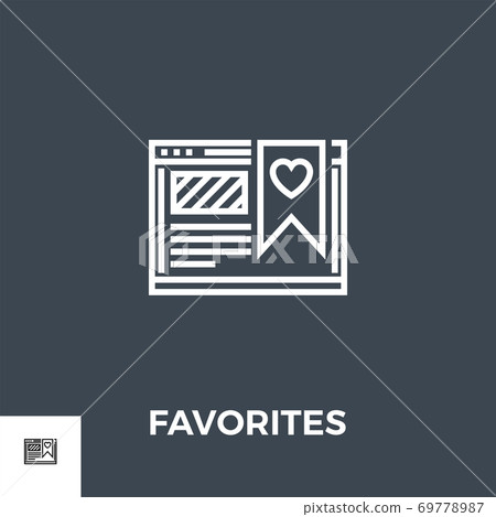 Favorites Line Icon Favorites Line Icon 69778987