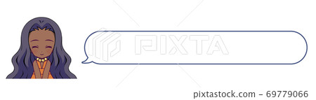 動漫風格的女孩和氣球插圖獨自一人08-3 69779066