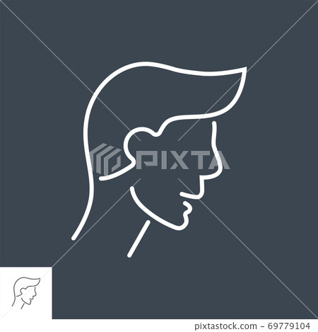 Head related vector thin line ico Head related vector thin line ico 69779104