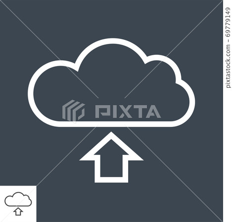 Cloud Storage Thin Line Vector Icon - Stock Illustration [69779149] - PIXTA