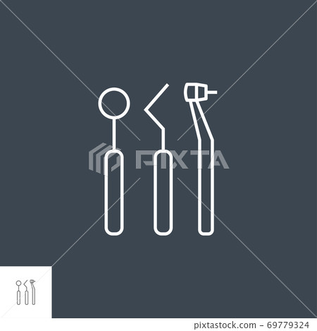 Dental Tool Line Icon 69779324