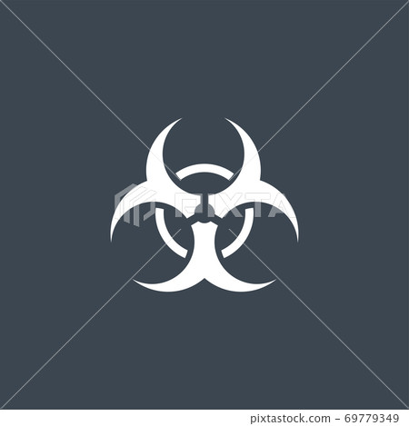 Biological Hazard related vector glyph icon. Biological Hazard related vector glyph icon. 69779349