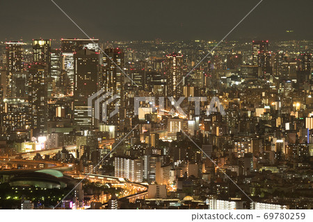 Night view of Osaka city Night view of Osaka city 69780259