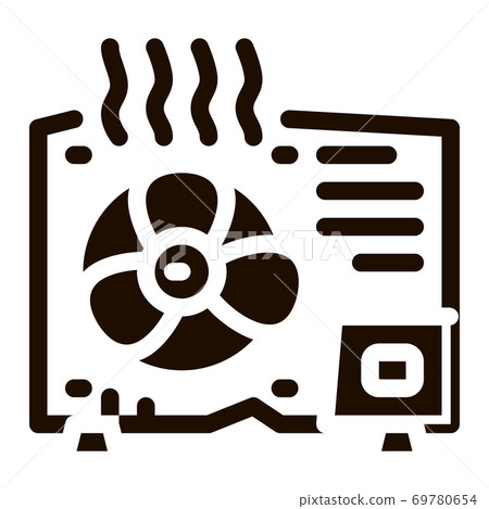 Broken Conditioner System Vector Icon Broken Conditioner System Vector Icon 69780654