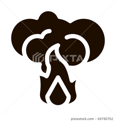 Fire With Smoke Wildfire Vector Icon Fire With Smoke Wildfire Vector Icon 69780702