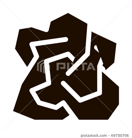 Crumpled Piece Of Paper Vector Icon 69780706