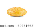 whole unpeeled fresh potato on white background 69781668