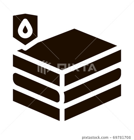 Waterproof Material Chipboard Vector Line Icon Waterproof Material Chipboard Vector Line Icon 69781708