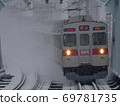 Tokyu 8500 series running in heavy snow 69781735