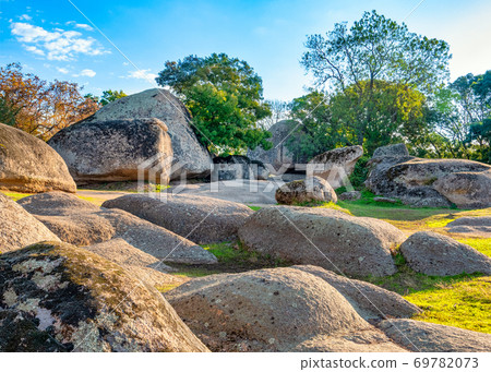 Beglik Tash megaliths - natural rock formation, prehistoric rock sanctuary in Bulgaria Beglik Tash megaliths - natural rock formation, prehistoric rock sanctuary in Bulgaria 69782073