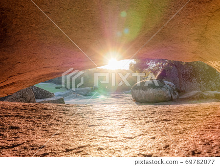 Beglik Tash megaliths - natural rock formation, prehistoric rock sanctuary in Bulgaria 69782077