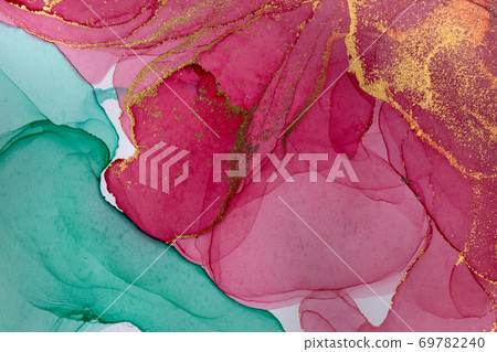 Abstract spring pink peony background. Pink and gold watercolor pattern. Abstract spring pink peony background. Pink and gold watercolor pattern. 69782240
