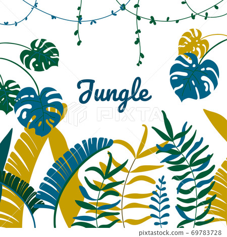 Jungle leaves and lianas. Vector illustration in flat style Jungle leaves and lianas. Vector illustration in flat style 69783728