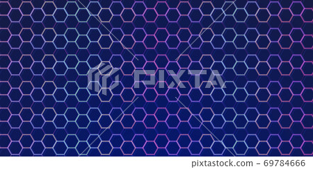 Abstract colorful hexagon background, Technology polygonal concept 69784666