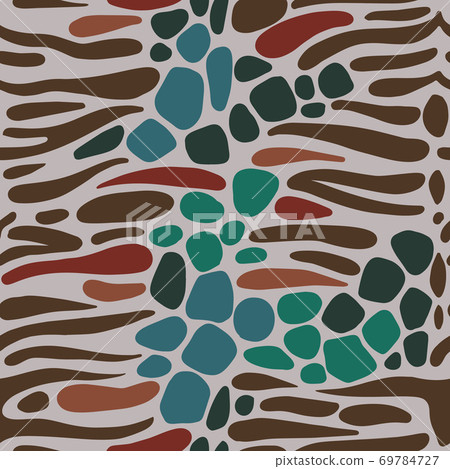 Abstract geometric shapes seamless pattern. Fashion design for fabric and textile. 69784727