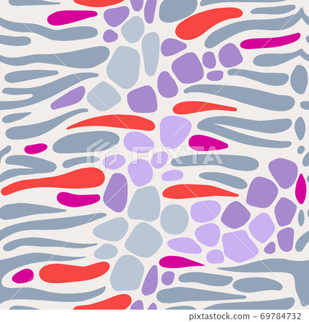 Abstract geometric shapes seamless pattern. Fashion design for fabric and textile. 69784732