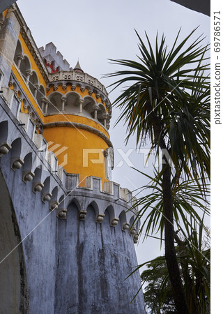 Detail of the Pena Castle in Sintra, Portugal Detail of the Pena Castle in Sintra, Portugal 69786571