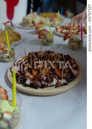 Spanish "tapas" of octopus and more Spanish "tapas" of octopus and more 69787107