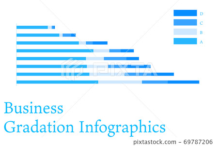 Blue-based infographics, graphs, charts and tables 69787206