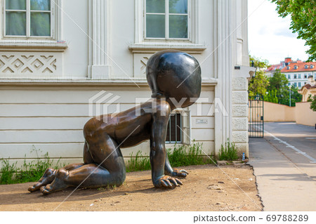 Statue The Crawling Baby, Kinky weird art in Prague Statue The Crawling Baby, Kinky weird art in Prague 69788289