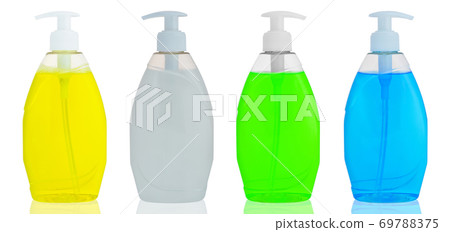 Plastic liquid soap bottle isolated on a white Plastic liquid soap bottle isolated on a white 69788375
