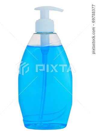 Plastic liquid soap bottle isolated on a white Plastic liquid soap bottle isolated on a white 69788377
