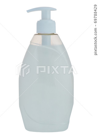 Plastic liquid soap bottle isolated on a white Plastic liquid soap bottle isolated on a white 69788429