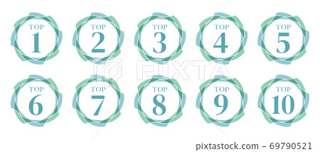 Ranking mark top 10 - Stock Illustration [69790521] - PIXTA