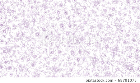 Background material, flower line art Background material, flower line art 69791073