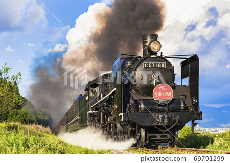 SL Banetsu Monogatari在福島縣喜多田市Iwanetsu西線上運行 69791299