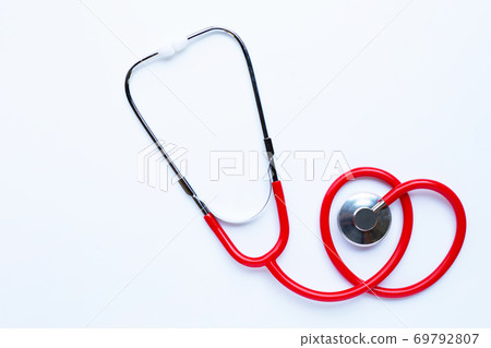 Stethoscope on white background. copy space Stethoscope on white background. copy space 69792807