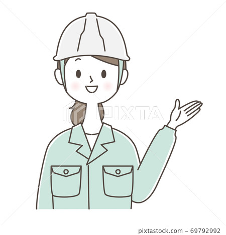 Woman in work clothes to guide 69792992