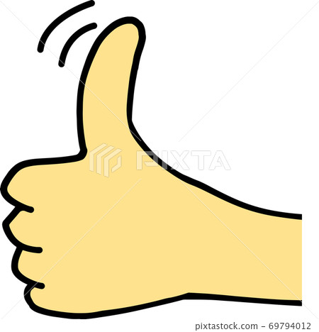 Cute good hand pose illustration - Stock Illustration [69794012] - PIXTA
