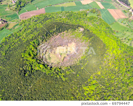 The Santa Margarida Volcano is an extinct volcano in the comarca of Garrotxa, Catalonia, Spain.  69794447