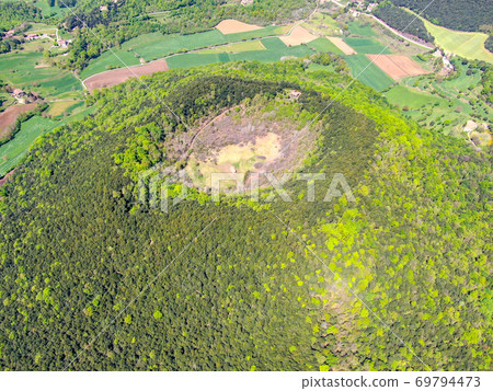 The Santa Margarida Volcano is an extinct volcano in the comarca of Garrotxa, Catalonia, Spain. The Santa Margarida Volcano is an extinct volcano in the comarca of Garrotxa, Catalonia, Spain. 69794473