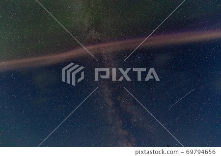 Northern lights, aurora borealis, in the Canadian Nature Northern lights, aurora borealis, in the Canadian Nature 69794656