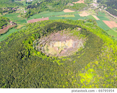 The Santa Margarida Volcano is an extinct volcano in the comarca of Garrotxa, Catalonia, Spain.  69795954
