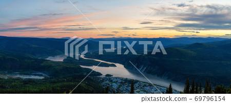 Panoramic View of Dawson City 69796154