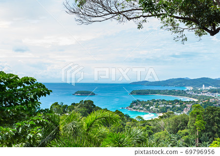 View point of Karon Beach, Kata Beach at Phuket Island. View point of Karon Beach, Kata Beach at Phuket Island. 69796956