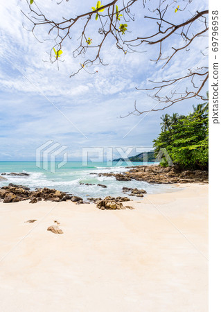 Summer holiday and vacation background concept of beautiful leaves frame trees. Summer holiday and vacation background concept of beautiful leaves frame trees. 69796958