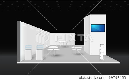 Booth template. corporate identity. creative exhibition stand vector illustration design. Booth template. corporate identity. creative exhibition stand vector illustration design. 69797463