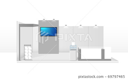 Booth template. corporate identity. creative exhibition stand vector illustration design. Booth template. corporate identity. creative exhibition stand vector illustration design. 69797465