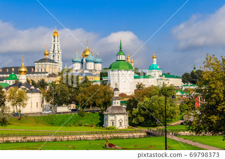 View of Trinity Lavra of St. Sergius in Sergiev Posad, Russia 69798373