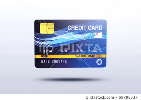 Business credit card isolated on grey background with shadow , credit card for payment to a merchant or as a cash advance. Business credit card isolated on grey background with shadow , credit card for payment to a merchant or as a cash advance. 69798537